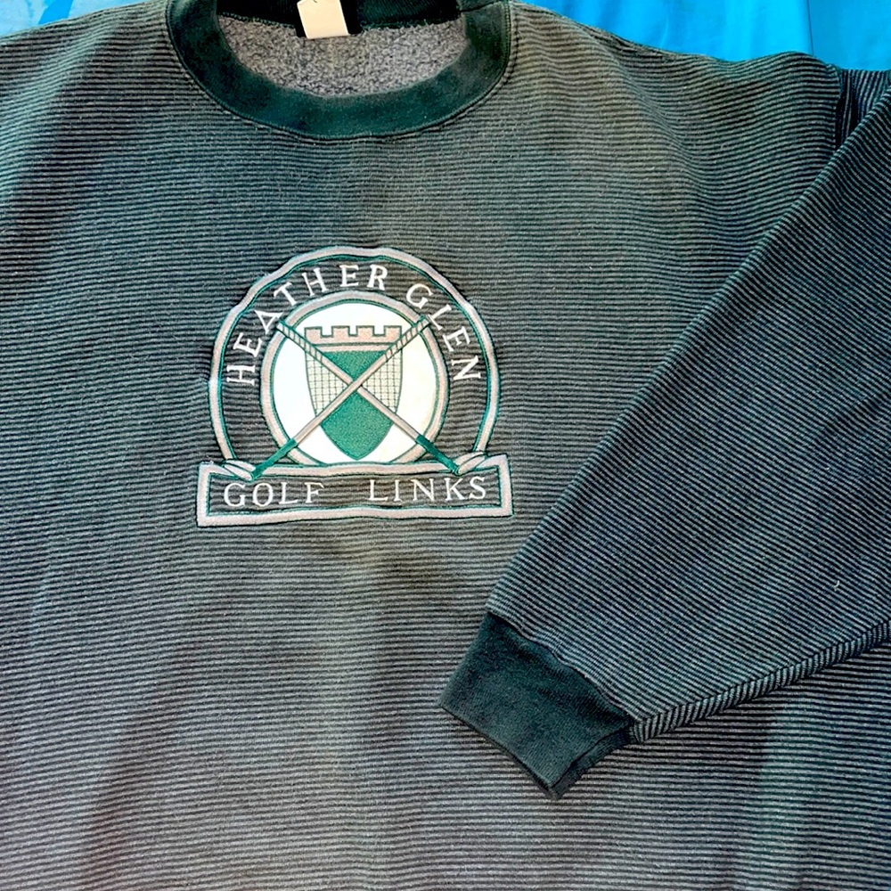 Vintage Embroidered Golf Sweatshirt - Heather Glenn Golf Links